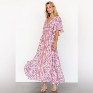 NWOT - Baltic Born Elissa Maxi Dress -Floral Purple Maxi Dress.